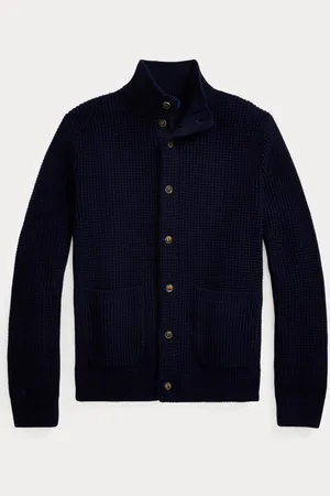 Ralph Lauren Wafelgebreid wol-katoenen vest