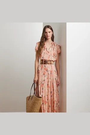 Ralph Lauren Gebloemde gelaagde georgette rok