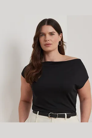 Ralph Lauren Plus Size - Jersey asymmetrische off-shoulder top
