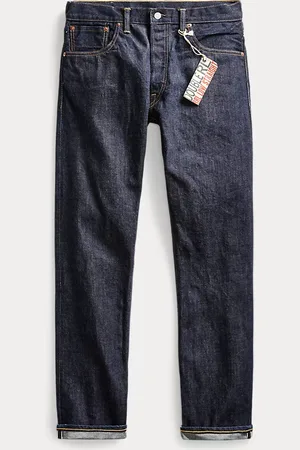 Ralph Lauren Lage rechte once-washed selvedge jeans