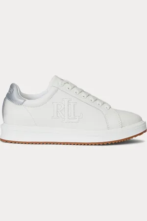 Ralph Lauren Ainsley sneaker met metallic afwerking