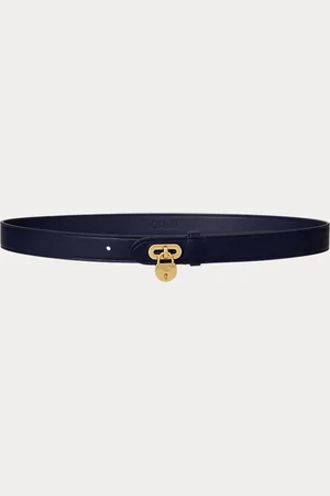 Ralph Lauren Leren riem met hangslot