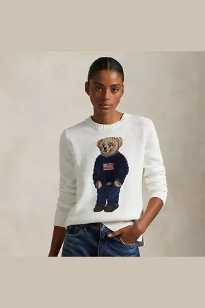 Ralph Lauren Linnen-katoenen trui met Polo Bear