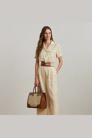 Ralph Lauren Geborduurde jumpsuit met korte mouw