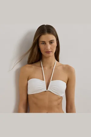 Ralph Lauren Gerimpelde bandeau bikinitop