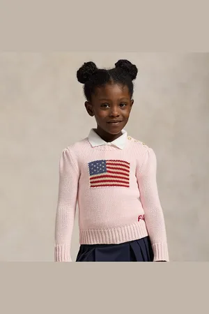 Ralph Lauren Katoenen trui met ronde hals en vlag