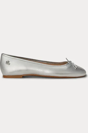 Ralph Lauren Platte metallic nappaleren Jayna schoen