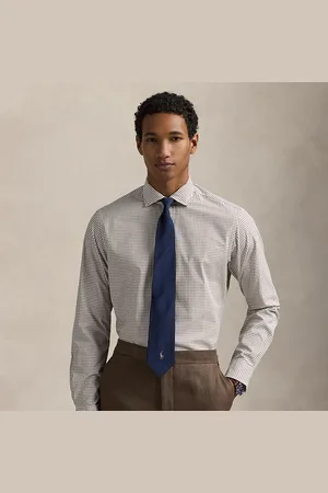Ralph Lauren Classic fit Glen geruit poplin overhemd