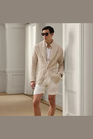 Ralph Lauren Handgemaakte linnen dobby short
