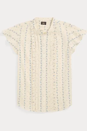 Ralph Lauren Katoenen voile blouse met bloemenprint