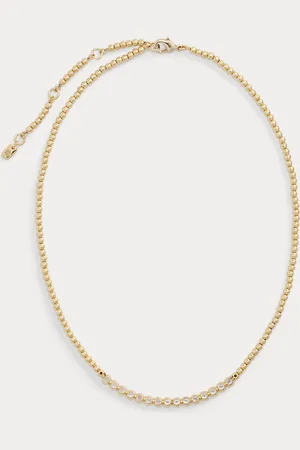 Ralph Lauren Vergulde ketting met zirkonia