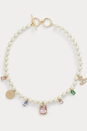 Ralph Lauren Ketting met imitatieparel en logobedel