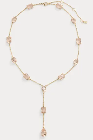 Ralph Lauren Vergulde lasso-ketting met steentjes