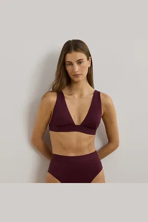 Ralph Lauren Effen bikinibroekje met hoge taille