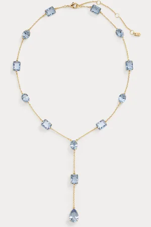 Ralph Lauren Vergulde lasso-ketting met steentjes