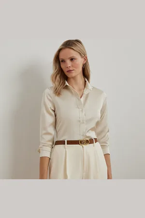 Ralph Lauren Classic fit satijnen charmeuse overhemd