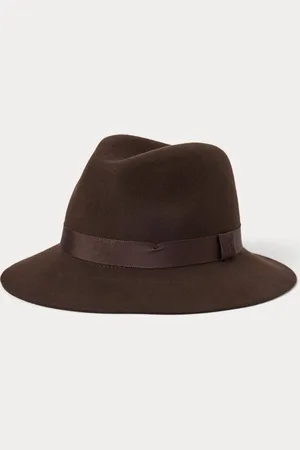 Ralph Lauren Wollen fedora met lintafwerking