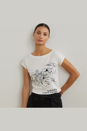 Ralph Lauren Katoenmix jersey T-shirt met afbeelding