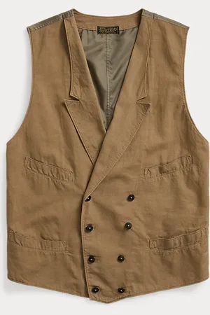 Ralph Lauren Double-breasted katoen-linnen gilet
