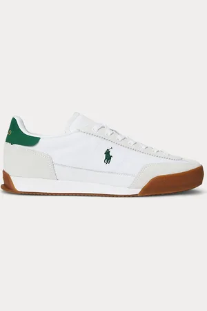 Ralph Lauren Hester sneaker van suède en canvas