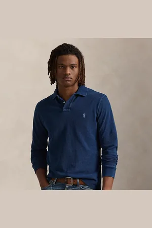 Ralph Lauren Custom slim fit indigo mesh Polo-shirt