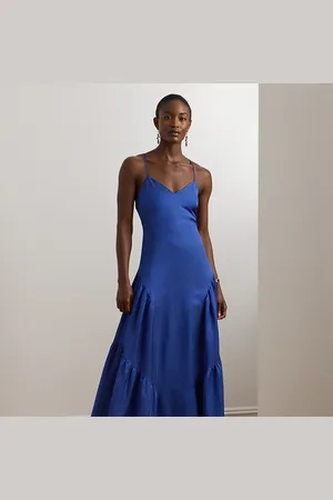 Ralph Lauren Mouwloze shantung jurk