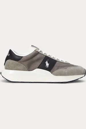 Ralph Lauren Train 89 sneaker van suède en Oxford