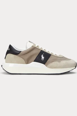 Ralph Lauren Train 89 sneaker van suède en Oxford