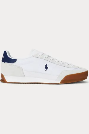 Ralph Lauren Hester sneaker van suède en canvas