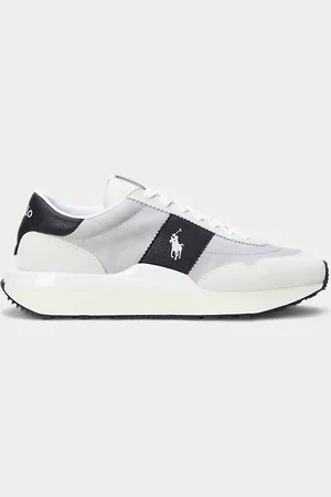 Ralph Lauren Train 89 sneaker van suède en Oxford