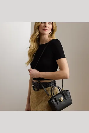 Ralph Lauren Kleine gegranuleerd leren Tanner tas