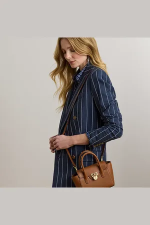 Ralph Lauren Kleine gegranuleerd leren Tanner tas