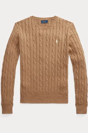 Ralph Lauren Katoenen kabeltrui met ronde hals
