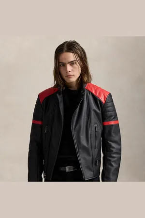 Ralph Lauren Leren café racer jack