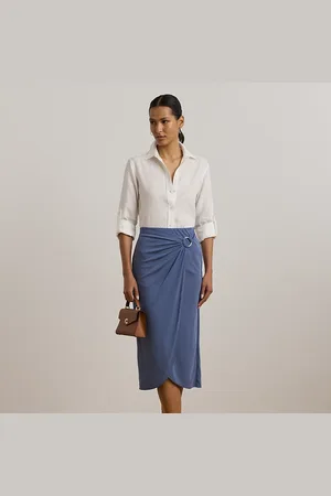 Ralph Lauren Stretch jersey kokerrok met ring