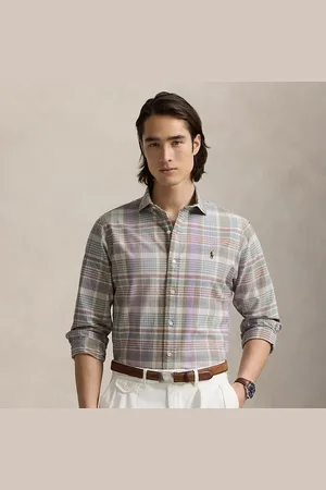 Ralph Lauren Tattersall custom fit Oxford overhemd