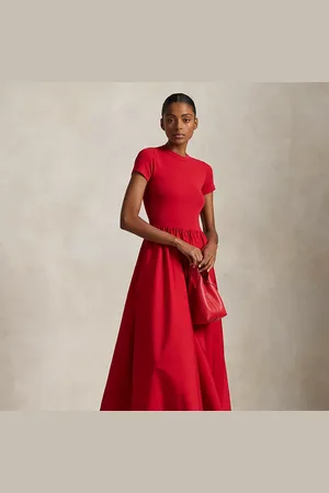Ralph Lauren Katoenen jurk met korte mouwen
