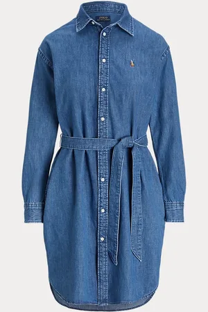Ralph Lauren Denim overhemdjurk met riem