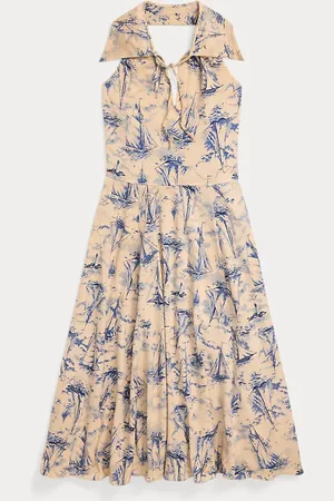 Ralph Lauren Nautische linnen-katoenen jersey jurk