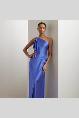 Ralph Lauren Satijn-charmeuse one-shoulder jurk