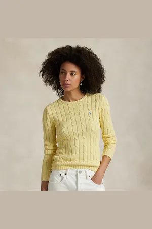 Ralph Lauren Katoenen kabeltrui met ronde hals