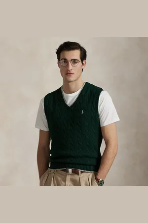 Ralph Lauren Kabelgebreide katoenen spencer