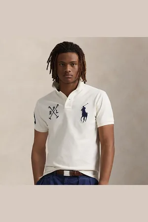 Ralph Lauren Custom slim mesh Polo-shirt met Big Pony