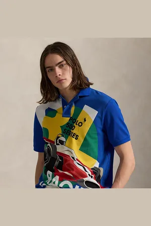 Ralph Lauren Classic fit mesh Polo-shirt met print