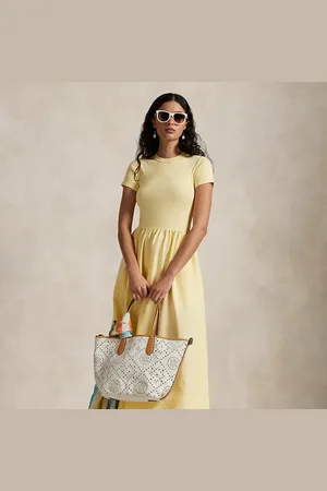 Ralph Lauren Katoenen jurk met korte mouwen