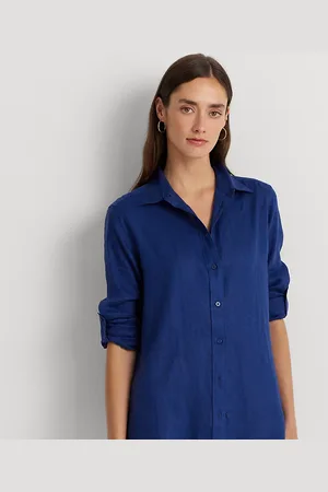 Ralph Lauren Ruim linnen overhemd met oprolbare mouw