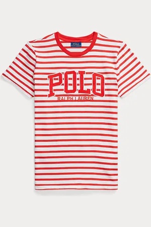 Ralph Lauren Gestreept katoenjersey T-shirt met logo