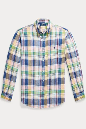 Ralph Lauren Classic fit geruit linnen overhemd