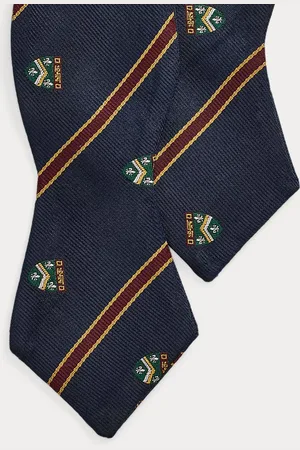 Ralph Lauren Gestreepte zijden keperstof vlinderdas