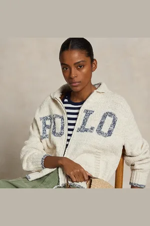 Ralph Lauren Vest met sjaalkraag en rits en logo